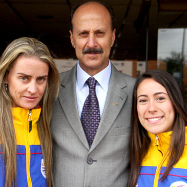 Jorge O. González, Mariana Pajón y María Luisa Calle