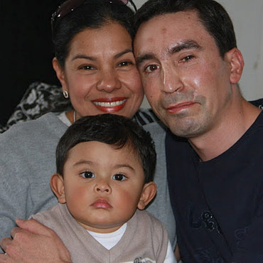 Mauricio Soler con su familia