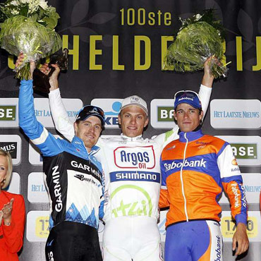 Marcel Kittel, Tyler Farrar y Theo Bos