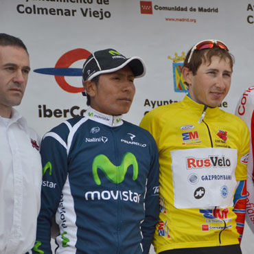 Quintana en el podio junto al campeón Firsanov