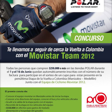 Polar y Movistar, combinación que te llevan a la Vuelta a Colombia