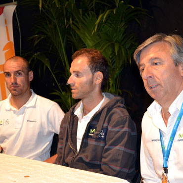 Cobo, Valverde y Unzué en rueda de prensa