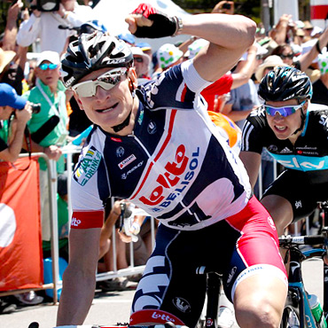 Greipel celebra su primera etapa en este Tour