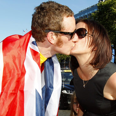 Bradley Wiggins y su esposa Catherine