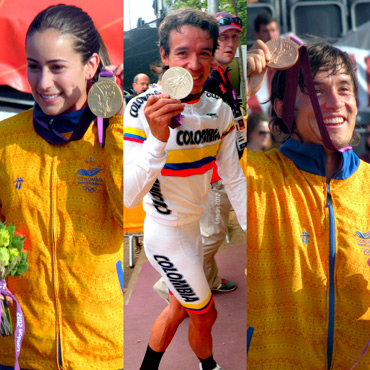 Pajón (oro), Urán (plata) y Oquendo (bronce)