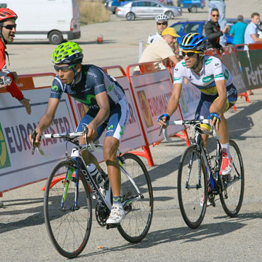 Contador junto a Nairo Quintana