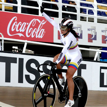 Juliana Gaviria figura en el Keirin