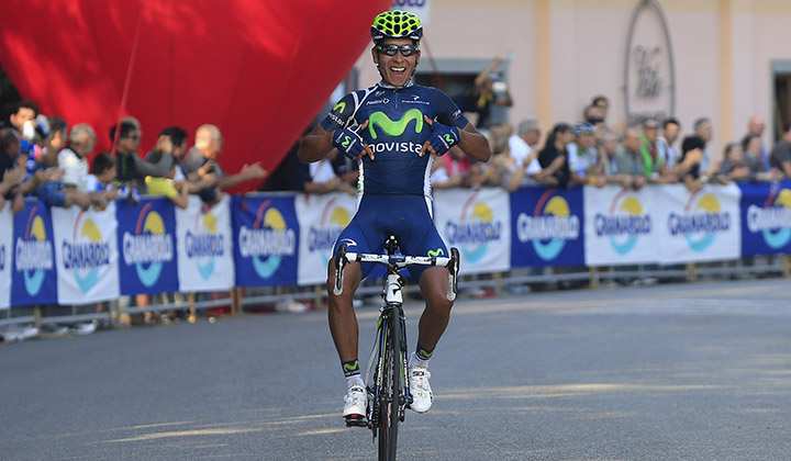 Nairo Quintana le puso el moño a una primera temporada que ya entró al álbum de oro del ciclismo colombiano (Foto©PrensaTeamMovistar)