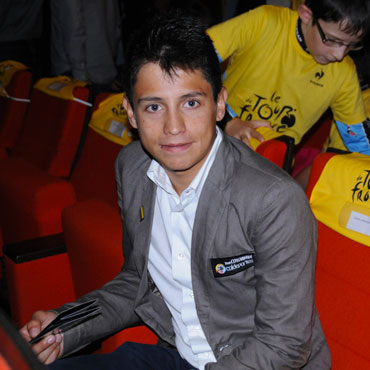Esteban Chaves en la presentación del Tour 2013
