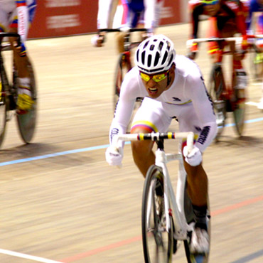 Edwin Ávila en la Copa Mundo de Pista de Cali