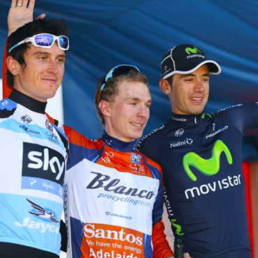 Podio final del Tour Down Under 2013