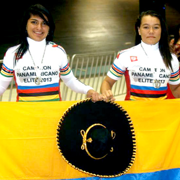 Juliana Gaviria y Martha Bayona ganaron la Velocidad por Equipos Damas (@Femeci)