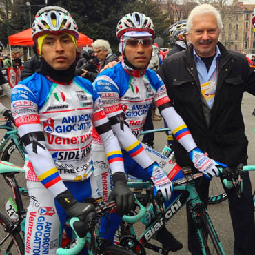 El Androni en la salida de la Milano-San Remo
