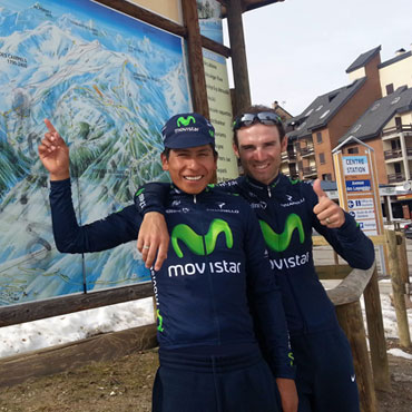 Quintana y Valverde reconocieron las etapas pirenaicas del próximo Tour