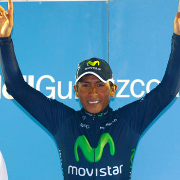 Quintana en lo más alto del podio vizcaíno al ganar la 4ª etapa