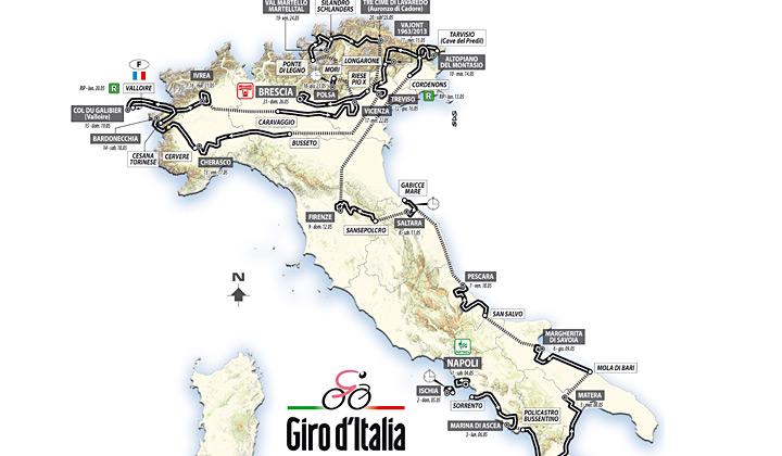 El recorrido de la 96ª edición del Giro de Italia es sin lugar a dudas, uno de los más duros de estos últimos tiempos