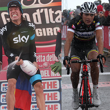 Rigoberto Urán y Fabio Duarte en el Giro 2013