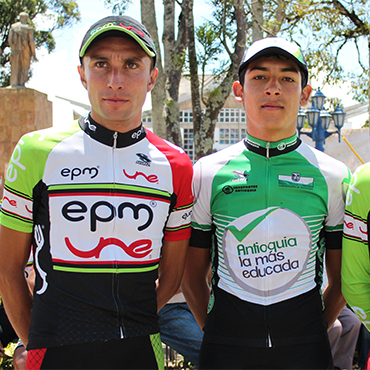 Ramiro Rincón (Campeón Élite) Juan Felipe Osorio (Campeón Juvenil) y Cristian Peña (Campeón Sub-23)