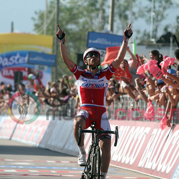 Luca Paolini y su victoria en la 3ª etapa del Giro de Italia