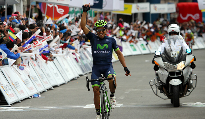 Byron Guamá completó este lunes en Ipiales su cuarto triunfo por etapas en Vueltas a Colombia