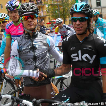 Carlos Betancur y Rigoberto Urán en el pasado Giro de Italia