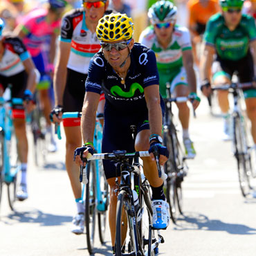 Mala suerte para Valverde este jueves en el Tour