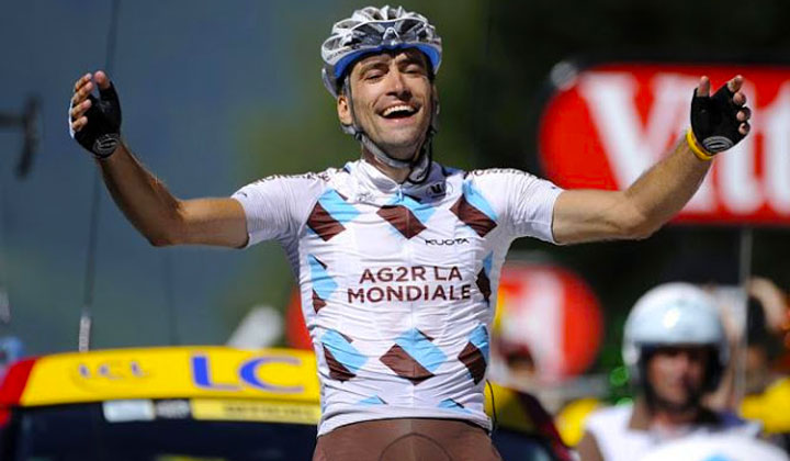 Christophe Riblon –compañero de equipo de Carlos Betancur-, le entrega la primera victoria a Francia en la edición 100 del Tour