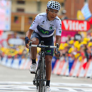 Quintana escaló en el Alpe d'Huez al 3º puesto de la general
