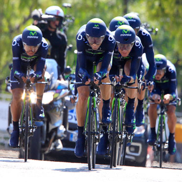 El Movistar Team de Quintana cumplió con una buena crono