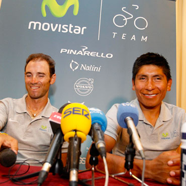Quintana junto a Valverde en plena rueda de prensa