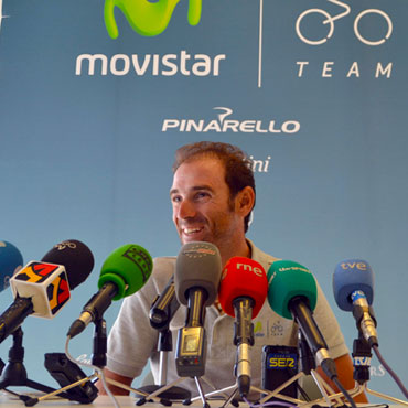 Valverde en su primer día de descanso de la vuelta