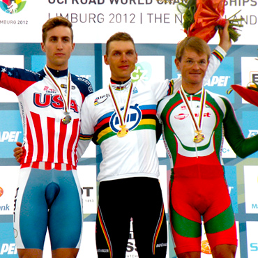 Podio de la CRI Élite Hombres 2012 en Holanda