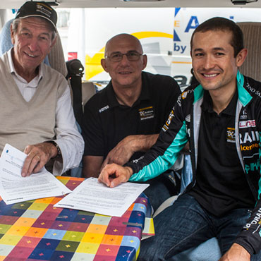 Felice Gimondi, Massimo Ghirotti y Leonardo Páez