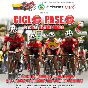 Este sábado se vivirá el gran Ciclopaseo organizado por el Coldeportes-Claro