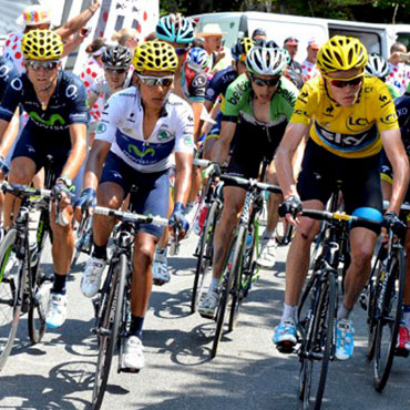 Pelotón en pleno Tour 2013
