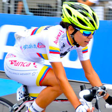 Jessenia Meneses en el pasado Mundial de Ruta en Florencia (Italia)