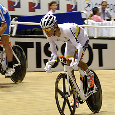 Fernando Gaviria en el Velódromo vallecaucano