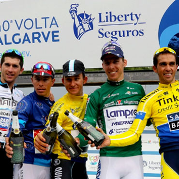 Podio de los mejores en la ronda portuguesa 2014
