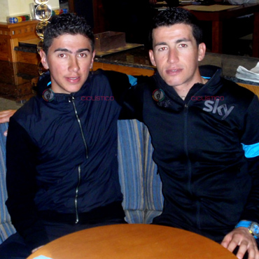Sergio y Sebastian Henao en la concentración en Mallorca