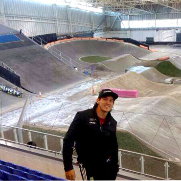 Carlos Mario en la técnica pista británica