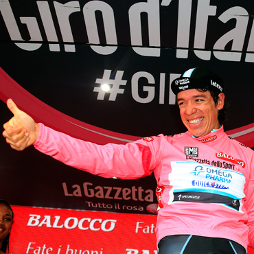 Urán hizo realidad el sueño de convertirse en líder del Giro de Italia