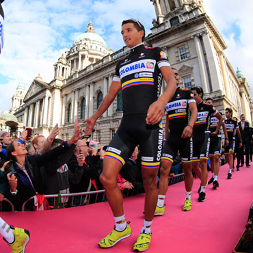 ‘Chala’ el día de la presentación de equipos en Belfast