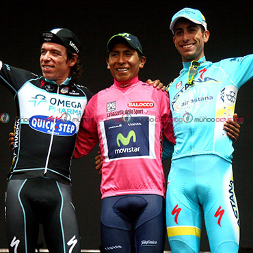 Podio histórico para Colombia en el Giro 2014