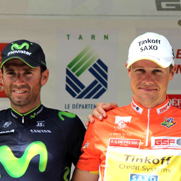 Podio Ruta del Sur 2014 con Roche, Valverde y Rogers