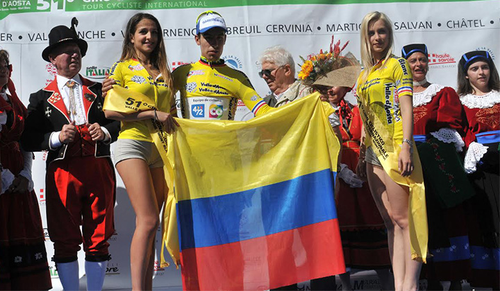 Suaza relevó al "Rápidito" Ochoa del liderato en la tradicional prueba italiana para la categoría Sub23 (Foto©GilbertoChocce)