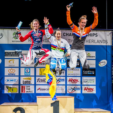 Mariana Pajón campeona mundial de BMX 2014 en Rotterdam