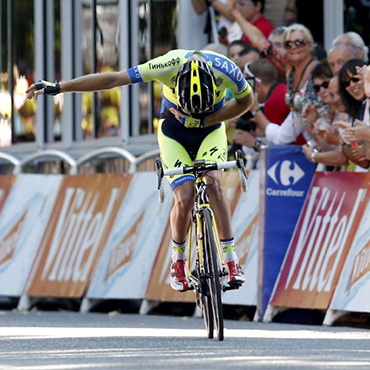 Rogers hizo la venia tras ganar el primer asalto de los Pirineos en la semana final del TDF 2014