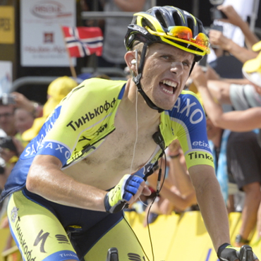 Makja brillante ganador de etapa en el Tour de Francia para su equipo Saxo Tinkoff