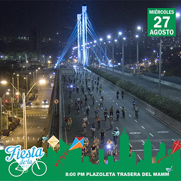 Este miércoles tendrá lugar en Medellín una nueva edición de la Fiesta de la Bici