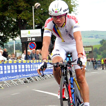 López fue el mejor ubicado del equipo nacional en la apertura del Tour del Avenir (Foto©FCC)